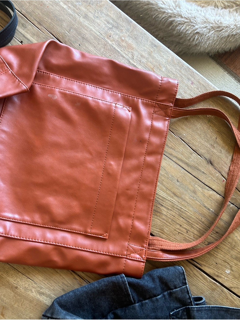 3 purse tote bags Rust black Bag - Stylish Everyday laptop denim - Picture 3 of 10